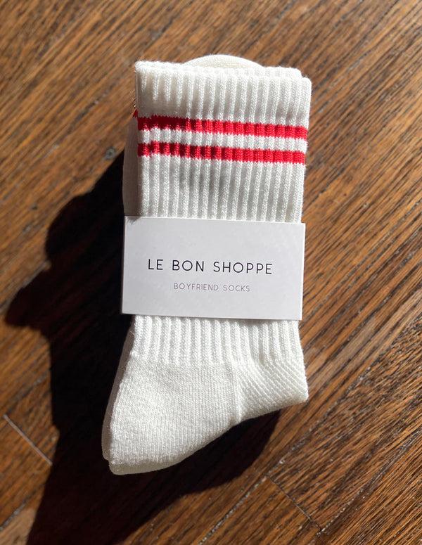 nordic muse Clean White Boyfriend Socks Le Bon Shoppe