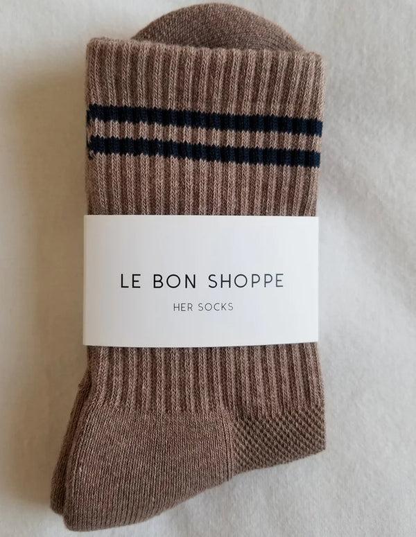 Nordic Muse Cocoa Brown Boyfriend Socks Le Bon Shoppe