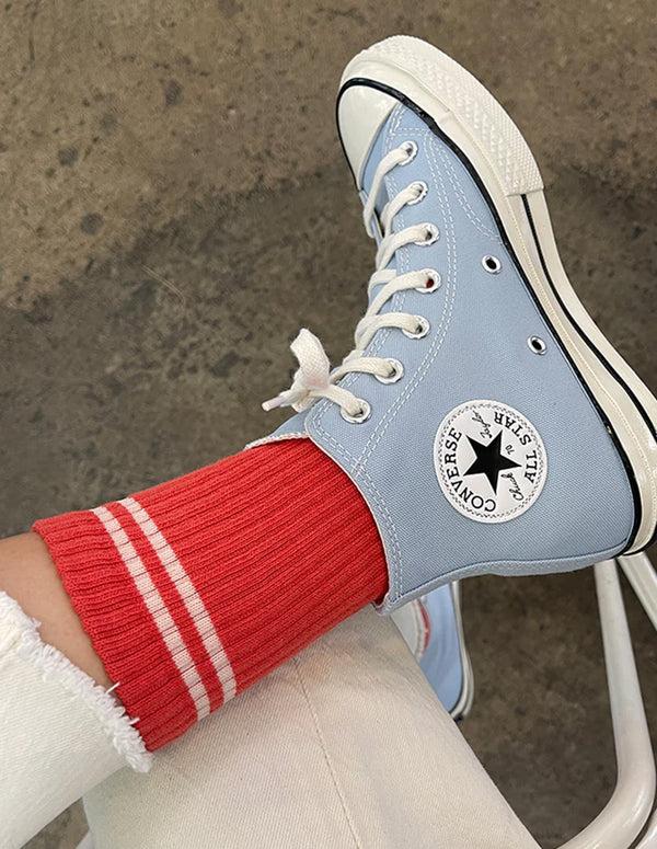 Nordic Muse Coral Cotton Boyfriend Socks Le Bon Shoppe