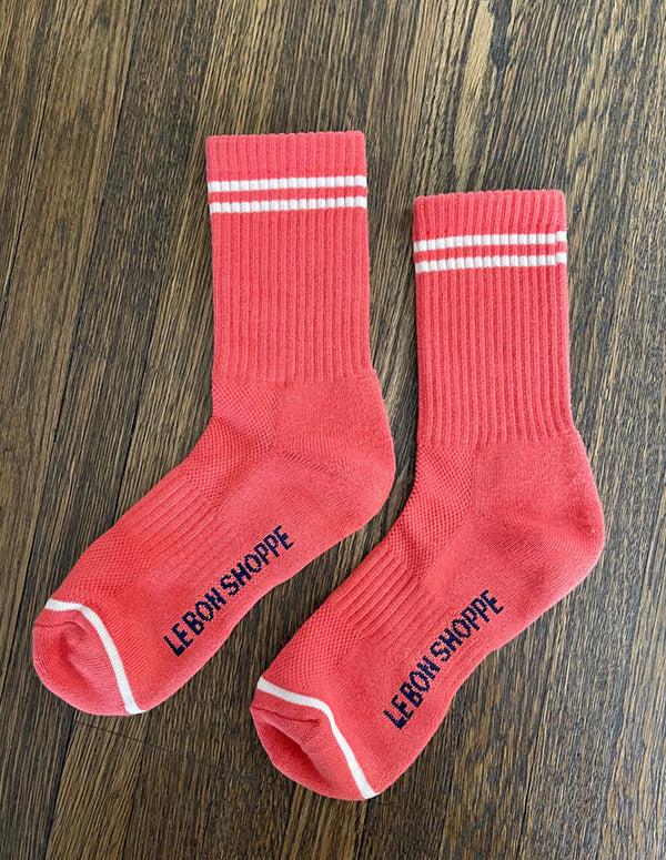 nordic muse Coral Cotton Boyfriend Socks Le Bon Shoppe
