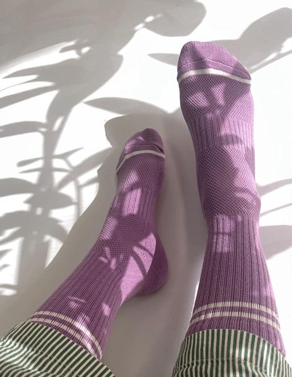 Nordic Muse Grape Purple Boyfriend Socks Le Bon Shoppe