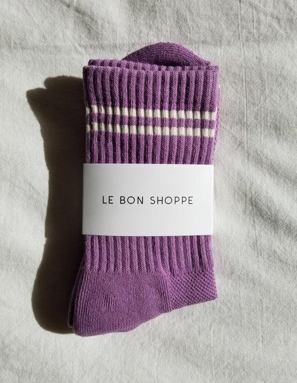 nordic muse Grape Purple Boyfriend Socks Le Bon Shoppe