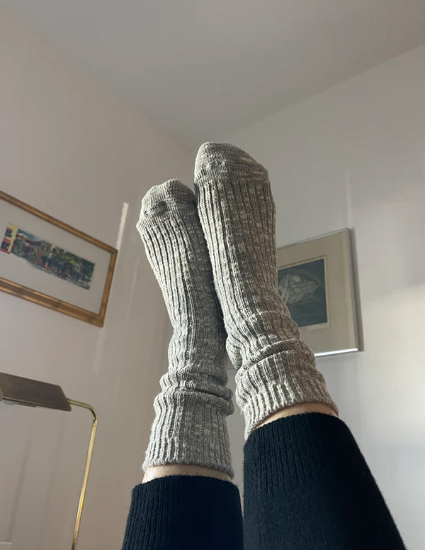 Nordic Muse Heather Grey Cottage Socks Le Bon Shoppe
