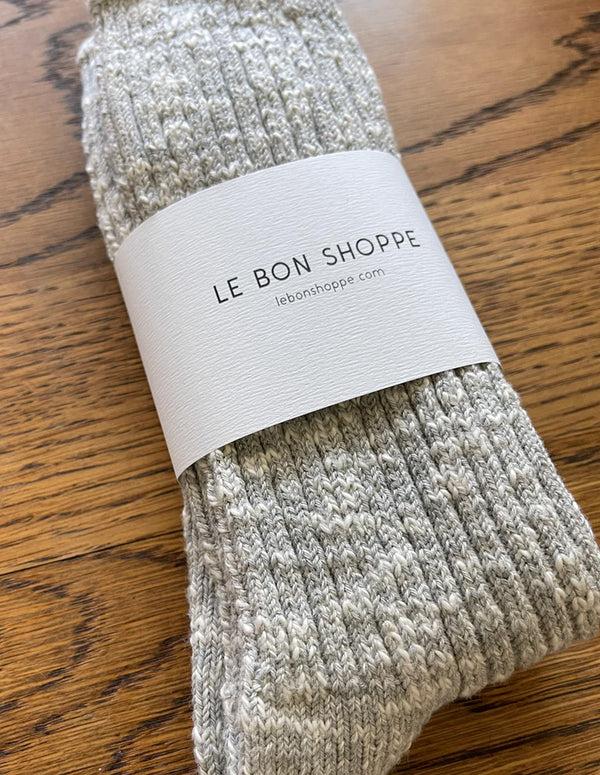 nordic muse Heather Grey Cottage Socks Le Bon Shoppe