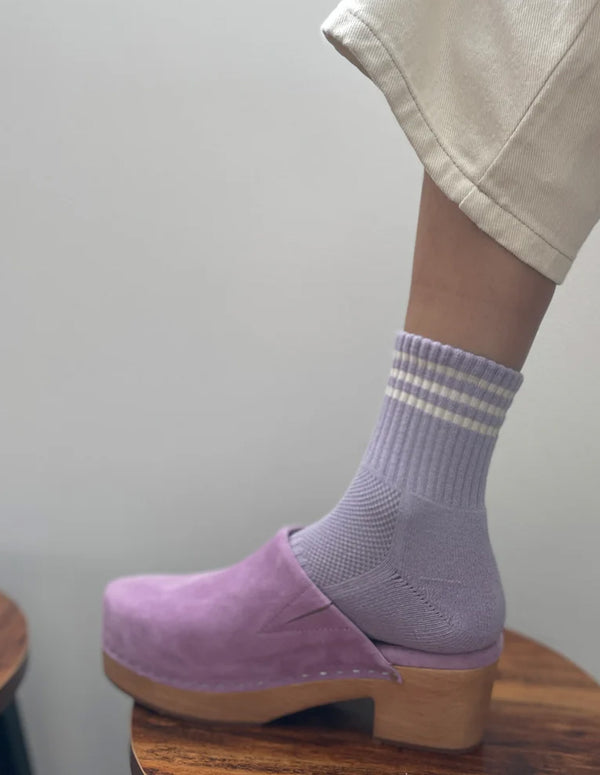 Nordic Muse Iris Purple Cotton Girlfriend Socks Le Bon Shoppe