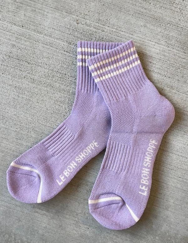 Nordic Muse Iris Purple Cotton Girlfriend Socks Le Bon Shoppe