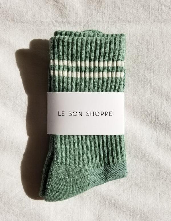 nordic muse Meadow Green Boyfriend Socks Le Bon Shoppe