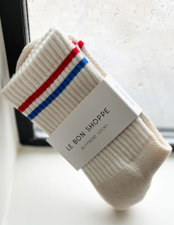 nordic muse Milk White Boyfriend Socks Le Bon Shoppe