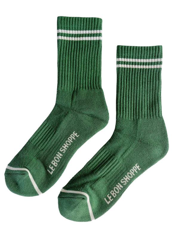 nordic muse Moss Green Boyfriend Socks Le Bon Shoppe