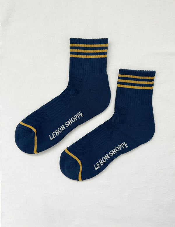 Nordic Muse Navy Blue Girlfriend Socks Le Bon Shoppe