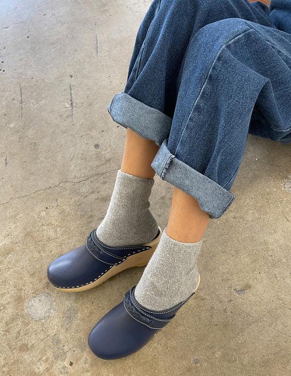 Nordic Muse Heather Grey Cloud Socks Le Bon Shoppe