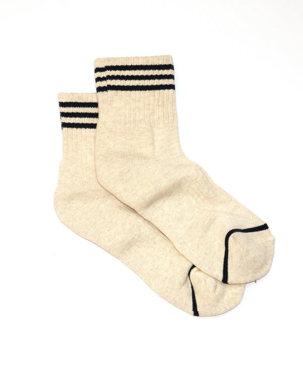 Nordic Muse Oatmeal Cotton Girlfriend Socks Le Bon Shoppe