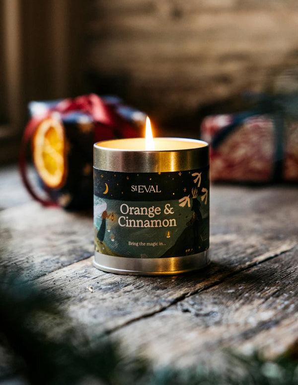 Nordic Muse Orange And Cinnamon Scented Tin Candle St Eval