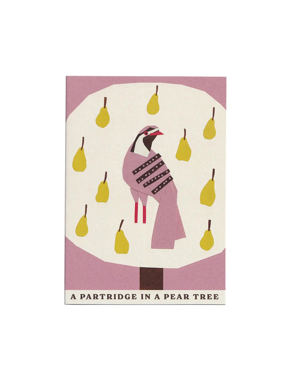 nordic muse Partridge in A Pear Tree Greetings Card Cait McEniff