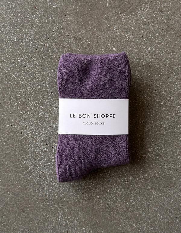nordic muse Plum Purple Cotton Cloud Socks Le Bon Shoppe