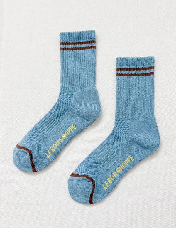Nordic Muse Powder Blue Boyfriend Socks Le Bon Shoppe
