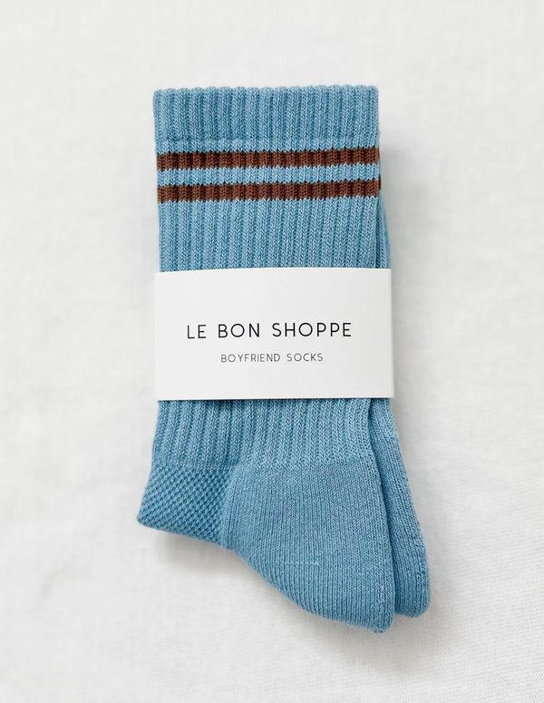 nordic muse Powder Blue Boyfriend Socks Le Bon Shoppe