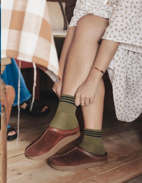 Nordic Muse Sage Green Girlfriend Socks Le Bon Shoppe