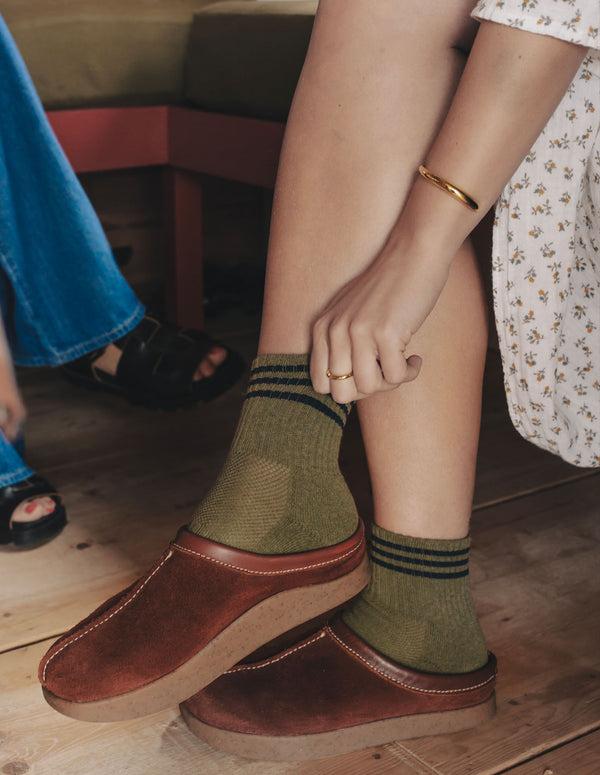 Nordic Muse Sage Green Girlfriend Socks Le Bon Shoppe