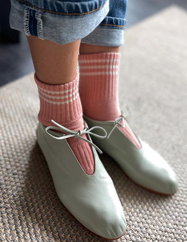 Nordic Muse Salmon Pink Girlfriend Socks Le Bon Shoppe