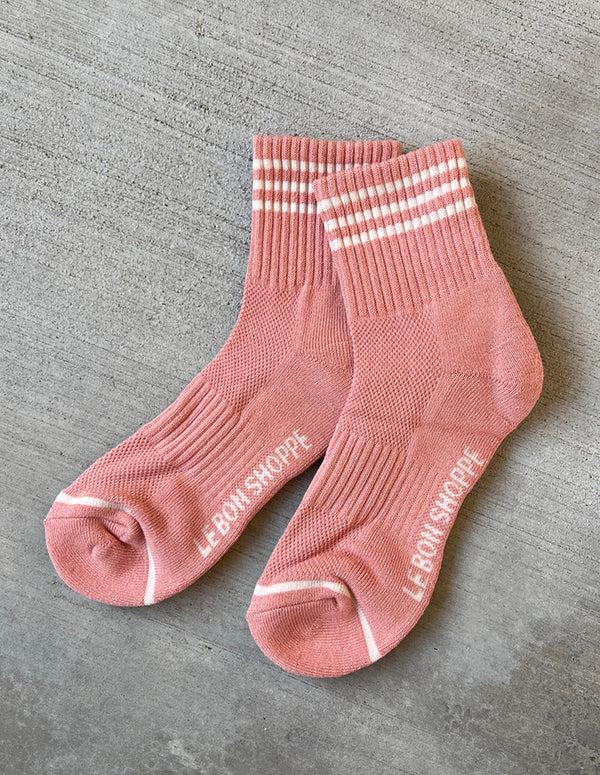 nordic muse Salmon Pink Girlfriend Socks Le Bon Shoppe