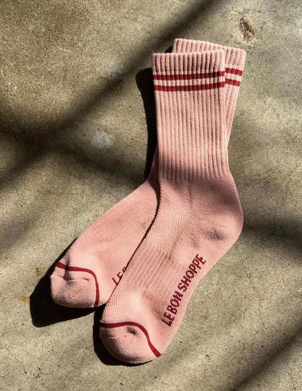 Nordic Muse Vintage Pink Boyfriend Socks Le Bon Shoppe