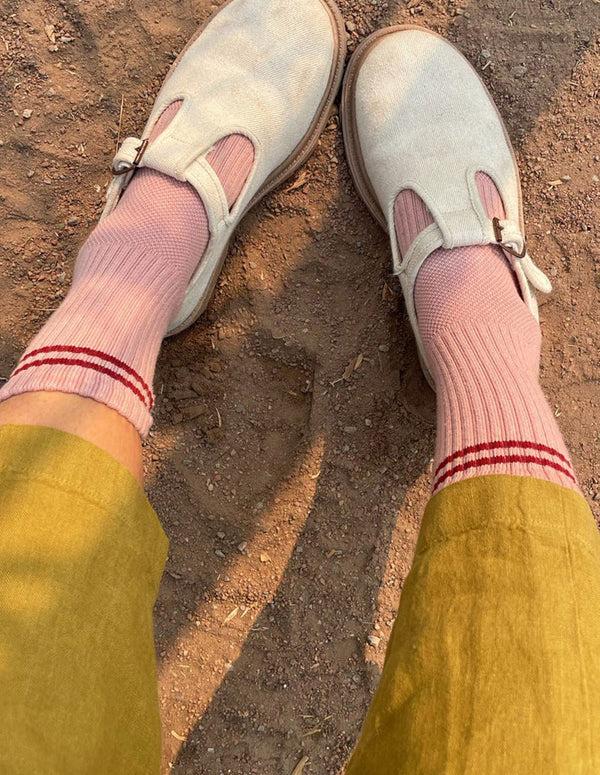 Nordic Muse Vintage Pink Boyfriend Socks Le Bon Shoppe