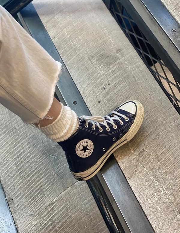 Nordic Muse White Linen Cottage Socks Le Bon Shoppe