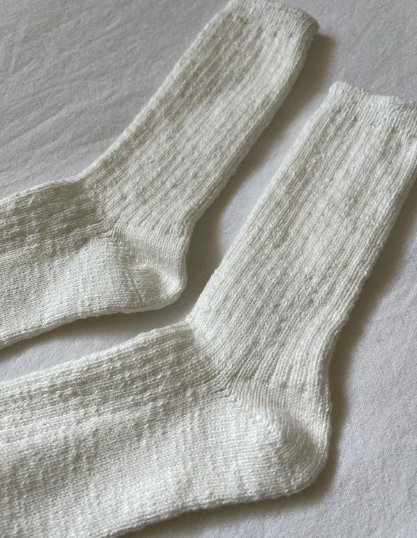 nordic muse White Linen Cottage Socks Le Bon Shoppe