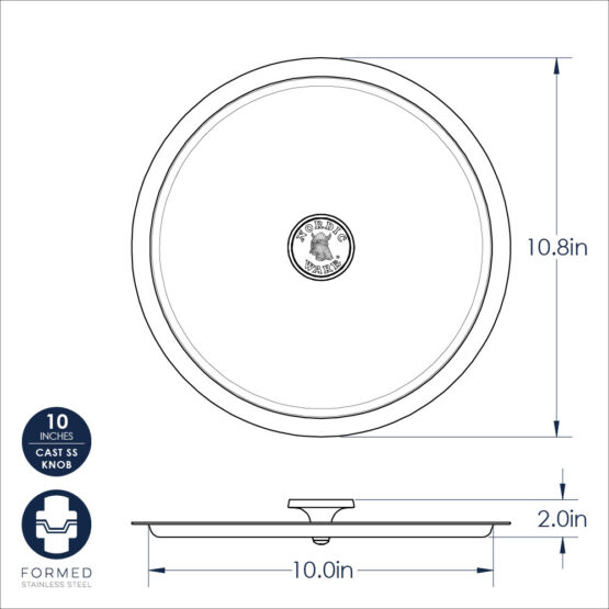Nordic Ware 10 Inch Stock Pot Cover For 8-10-12 Quart Stock Pots