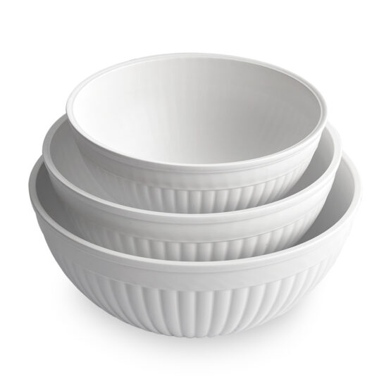 nordic ware 3 Piece Prep & Serve Mixing Bowl Set White