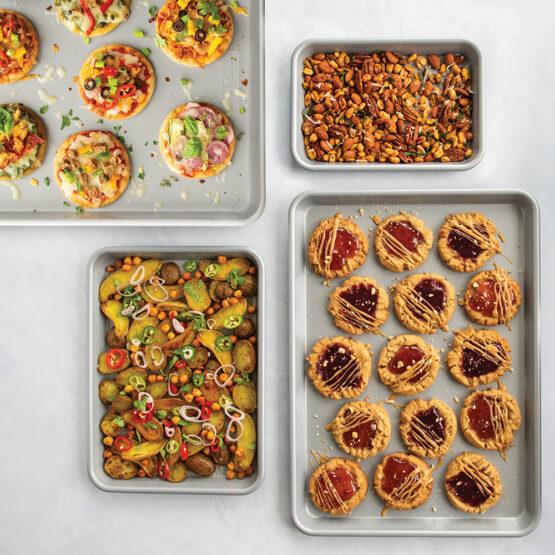 Nordic Ware 4-Piece Brilliant Bakeware Nonstick Sheet Pan Set