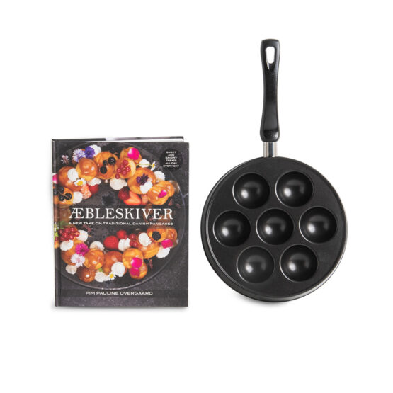 nordic ware Aebleskiver Cookbook and Danish Ebelskiver Pan Set
