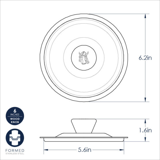 Nordic Ware Cardamom™ 6 Inch Stainless Steel Cover