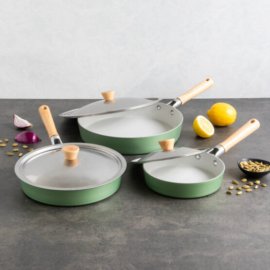 Nordic Ware Cardamom™ 6 Piece Nonstick Frying Pan Set With Lids