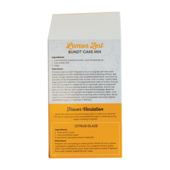 Nordic Ware Elegant Party Bundt® Pan Translucent Bundt Cake And Lemon Cake Mix