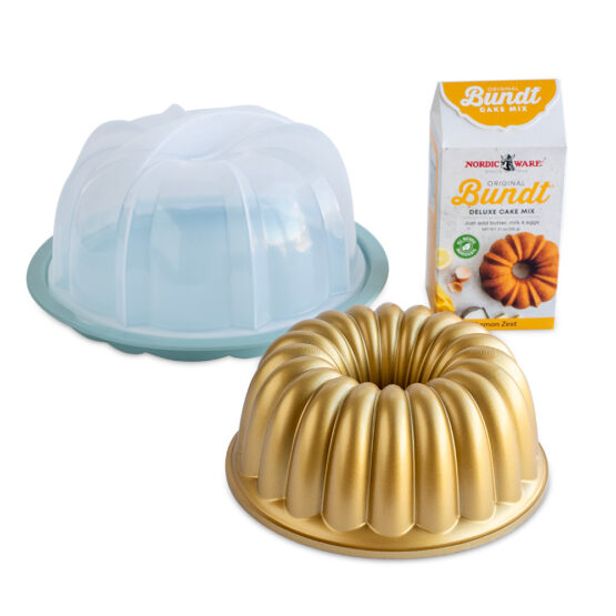 nordic ware Elegant Party Bundt® Pan Translucent Bundt Cake and Lemon Cake Mix