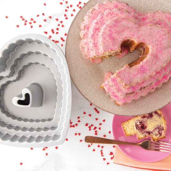 Nordic Ware 12 Cup Tiered Heart Bundt® Pan
