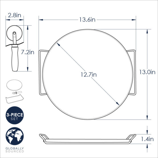 Nordic Ware 13 Inch Pizza Stone Set