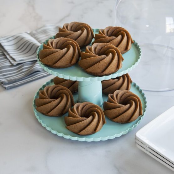 Nordic Ware 2-Tiered Dessert Stand With Dome Lid