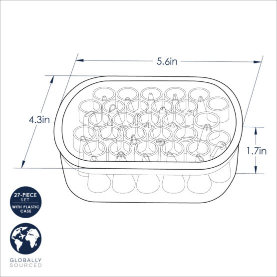 Nordic Ware 27 Piece Decorating Tip Set