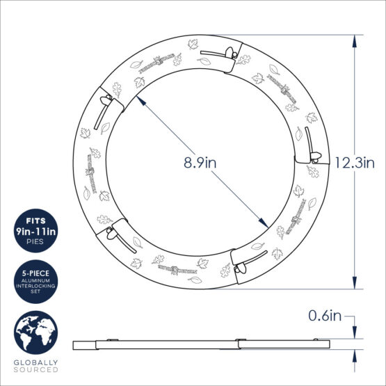 Nordic Ware Adjustable Pie Crust Shield