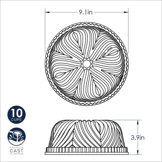Nordic Ware Cast Bavaria Bundt® With Cake Keeper