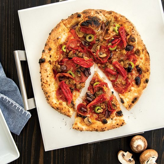 Nordic Ware Deluxe Square Pizza Stone With Rack