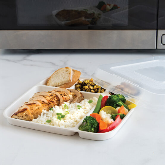 Nordic Ware Divided Dinner Tray With Lid