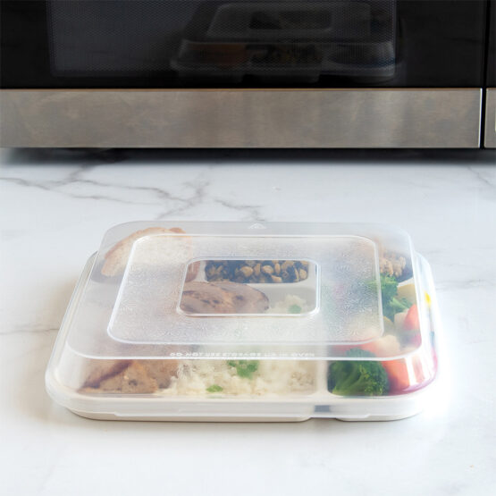 Nordic Ware Divided Dinner Tray With Lid