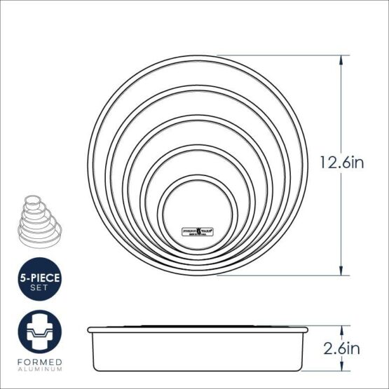 Nordic Ware Naturals® 5 Piece Wedding Cake Set