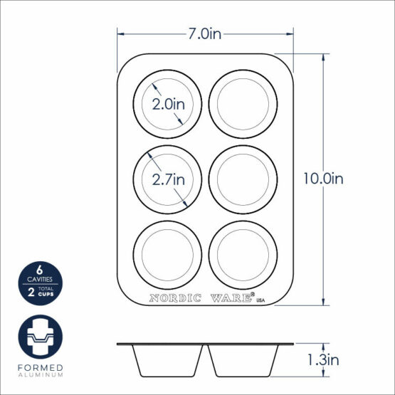 Nordic Ware Naturals® Compact Ovenware Muffin Pan
