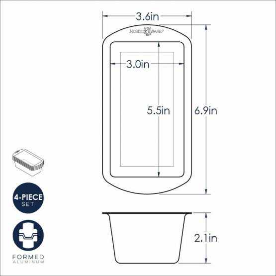 Nordic Ware Naturals® Set Of 4 Mini Loaf Pans