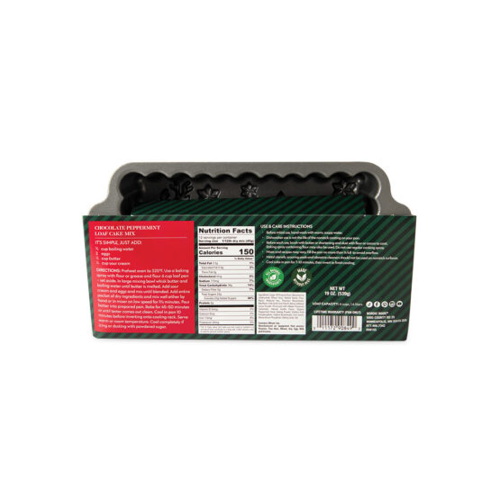 Nordic Ware Santa Sleigh Loaf Pan & Chocolate Peppermint Cake Mix